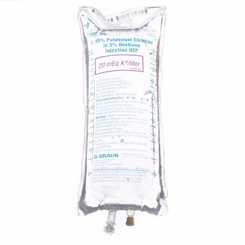 0.15 Potassium Chloride in 5 Dextrose Injection USP, 1000 mL